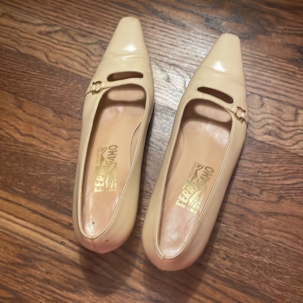 Nude Ferragamo Heels size 8.5